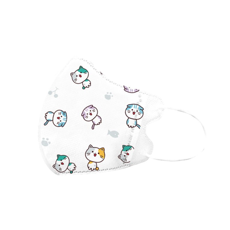 Xing'an-Children's 3D Medical Mask-Cat (50 pieces per box) MIT Made in Taiwan - หน้ากาก - วัสดุอื่นๆ หลากหลายสี