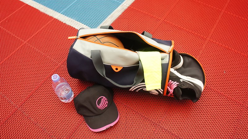 Goannar Unisexs Sports Bag with Shoe Compartment 40L - กระเป๋าถือ - เส้นใยสังเคราะห์ สีน้ำเงิน