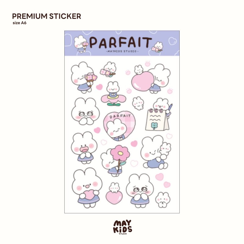 Premium Die-Cut Sticker (Parfait) 3 - 貼紙 - 紙 紫色