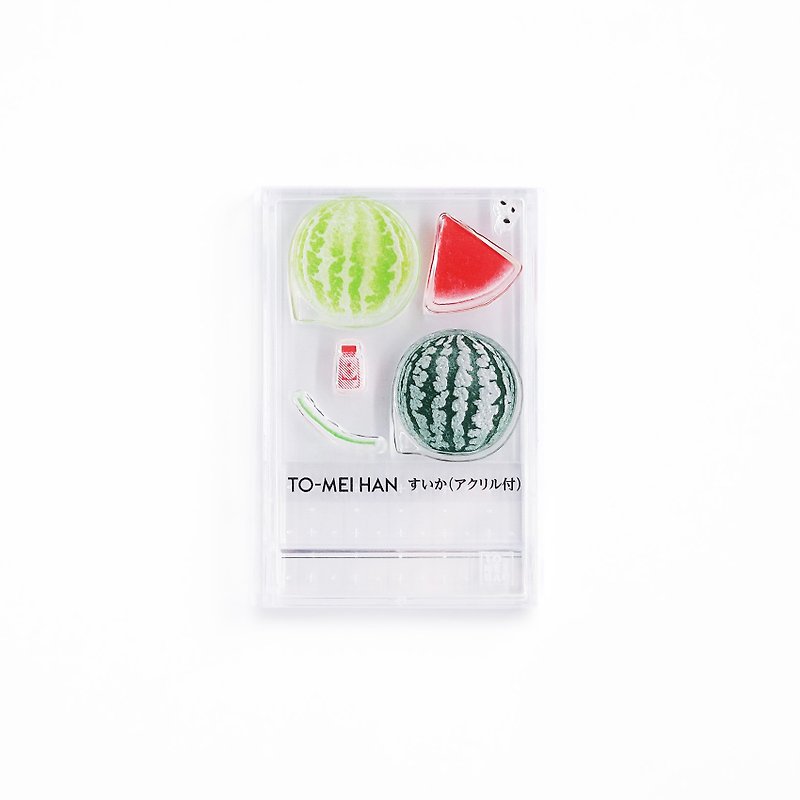 Watermelon multicolor stamp with Acrylic super reproduction clear stamp TOMEI HAN - Stamps & Stamp Pads - Resin Transparent