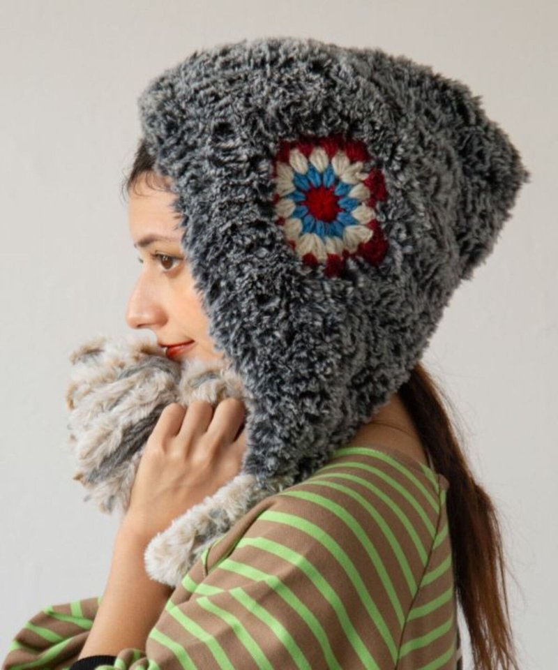 【熱門預購】手工鉤織耳罩針織帽 (3色) NSRP4307 - 帽 - 棉．麻 