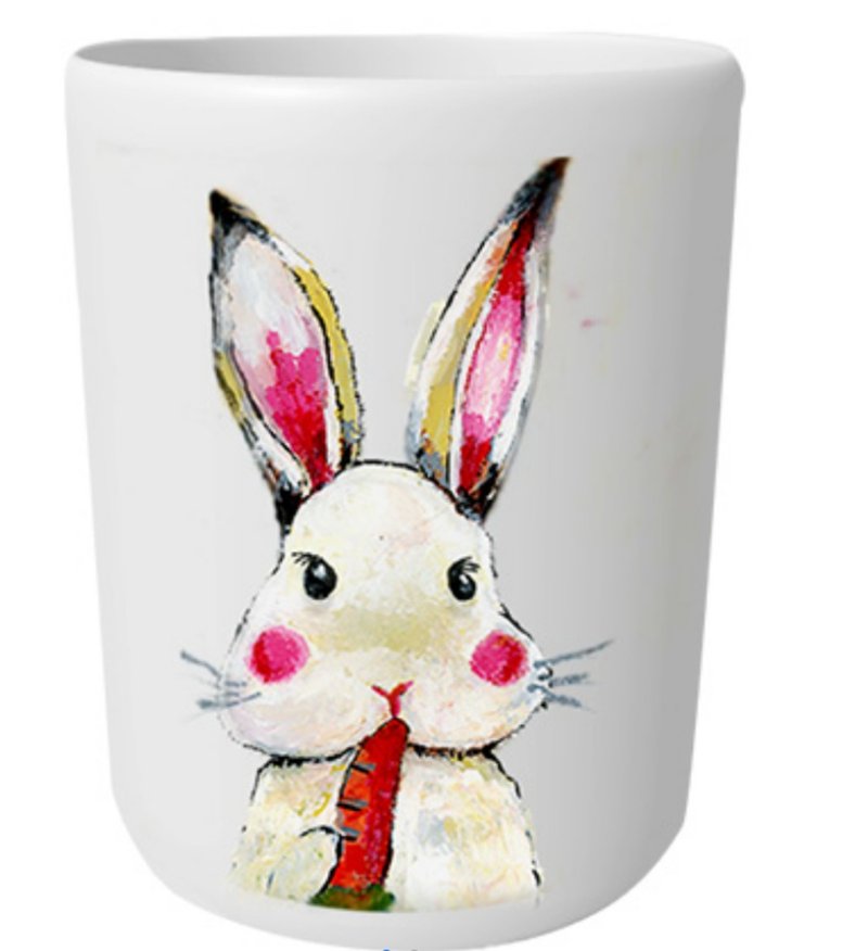 Hand-painted creative sweet and sour chicken mug - Cups - Waterproof Material White