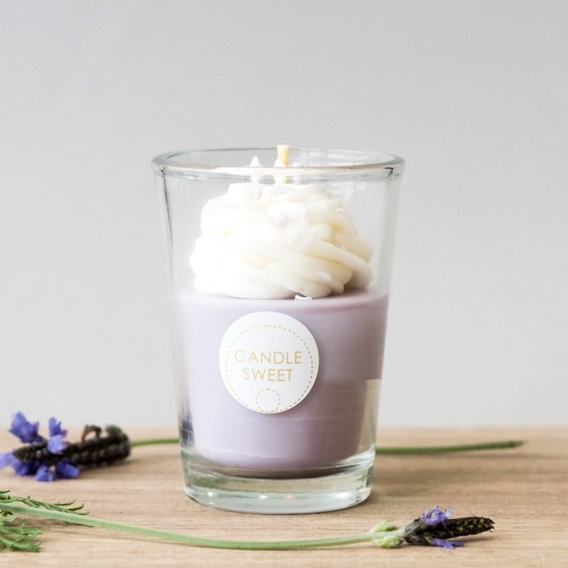 Dessert Candle-Blueberry Mousse-120ml Blueberry Mousse-Natural Essential Oil Soy Candle - Fragrances - Wax Purple