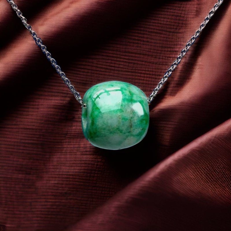 【萬事亨通】飄陽綠翡翠路路通項鍊 | 天然緬甸玉翡翠A貨 | 送禮 - 項鍊 - 玉石 綠色