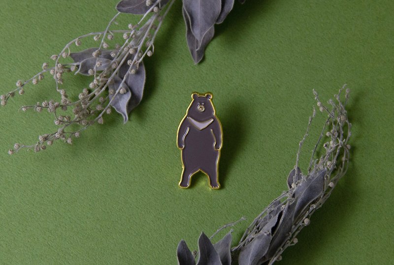 Formosan black bear badge - Badges & Pins - Other Metals Black