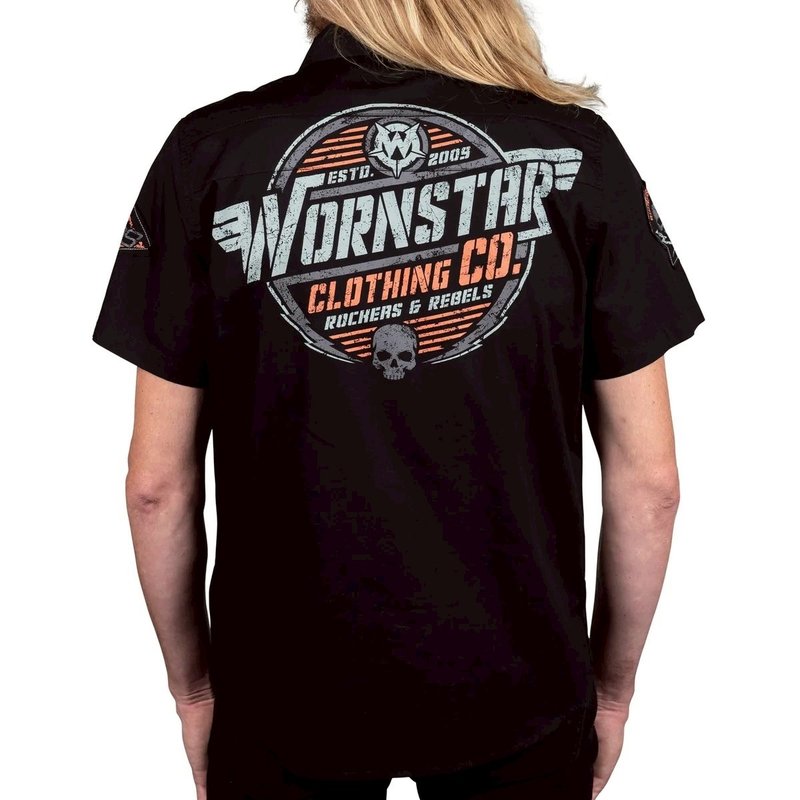 Rockers & Rebels ワークロックショートシャツ - シャツ メンズ - コットン・麻 