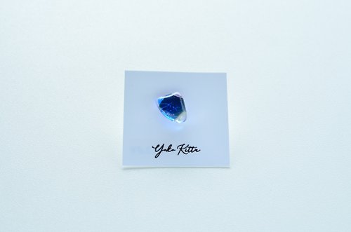 kitta-yoko ガラスの雫/ピアス/BLUE