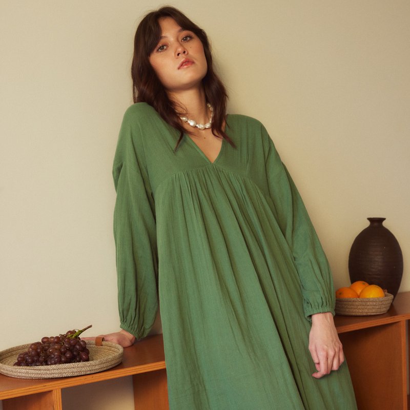 SIERRA MAXI DRESS - 洋裝/連身裙 - 其他材質 綠色