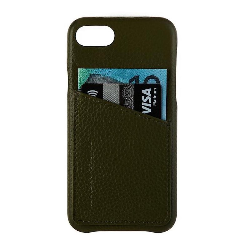 HUNTER AND FOX iPhone Case _Khaki / Dark Green - Phone Cases - Genuine Leather Khaki
