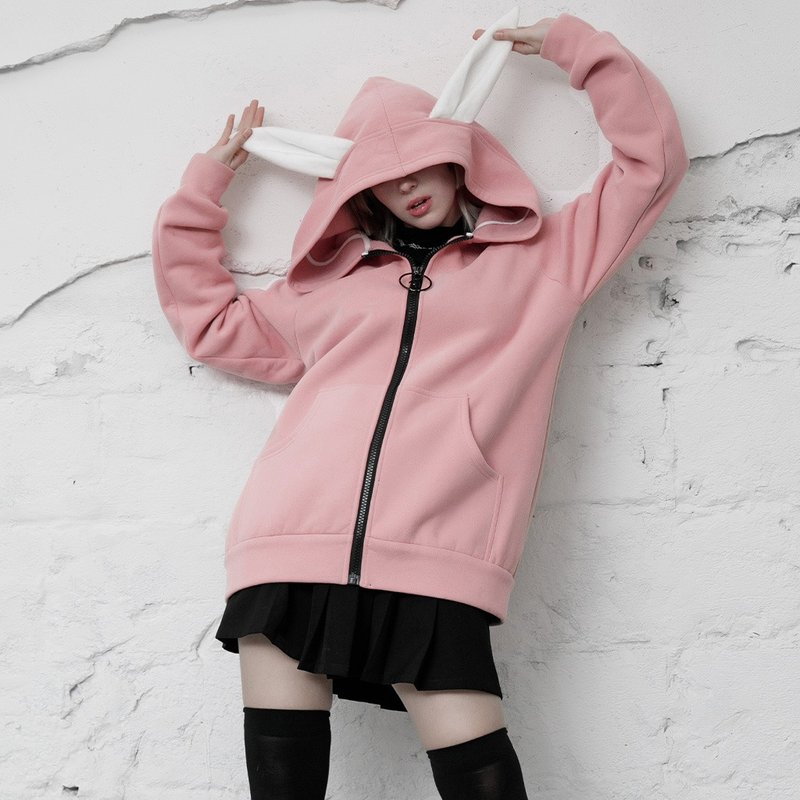 pink hoodie with ears