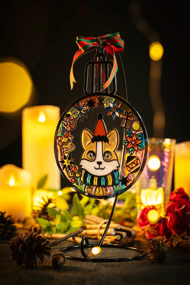 聖誕波波花圈哥基裝飾 聖誕禮物 客製化禮物 聖誕禮盒 聖誕花環 - 燈具/燈飾 - 壓克力 多色