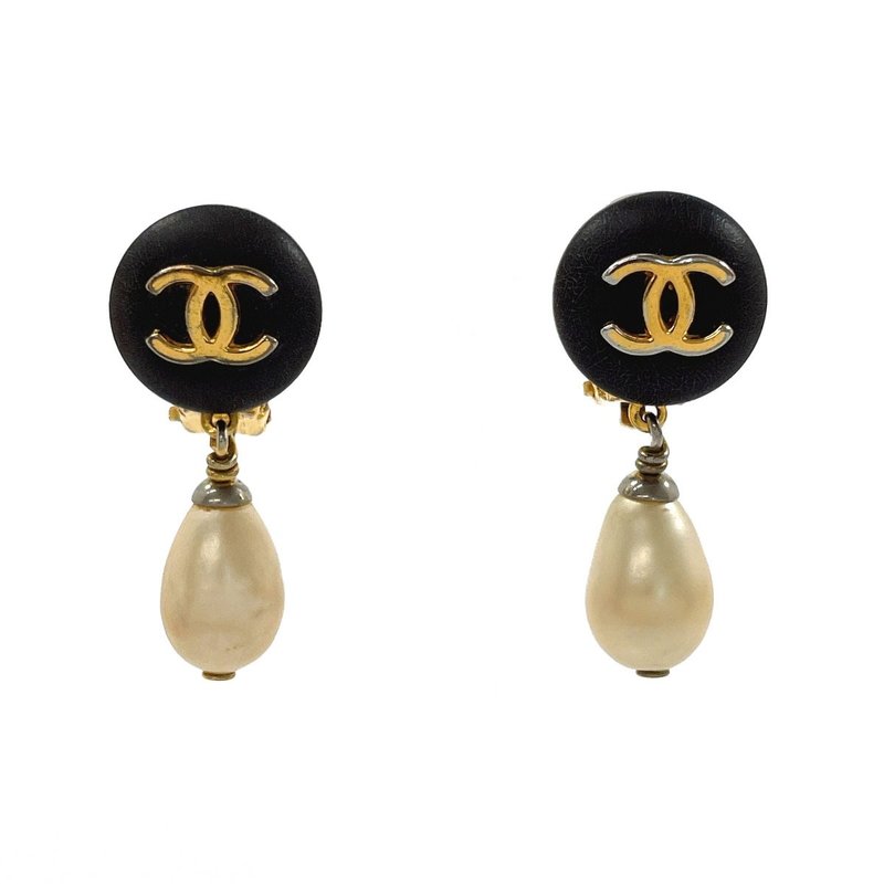 【日本直送 中古美品】シャネル CHANEL イヤリング ココマーク GP/フェイクパール ゴールド 96 A 1996年製 ヴィンテージ アクセサリー - 耳環/耳夾/耳骨夾 - 其他材質 金色