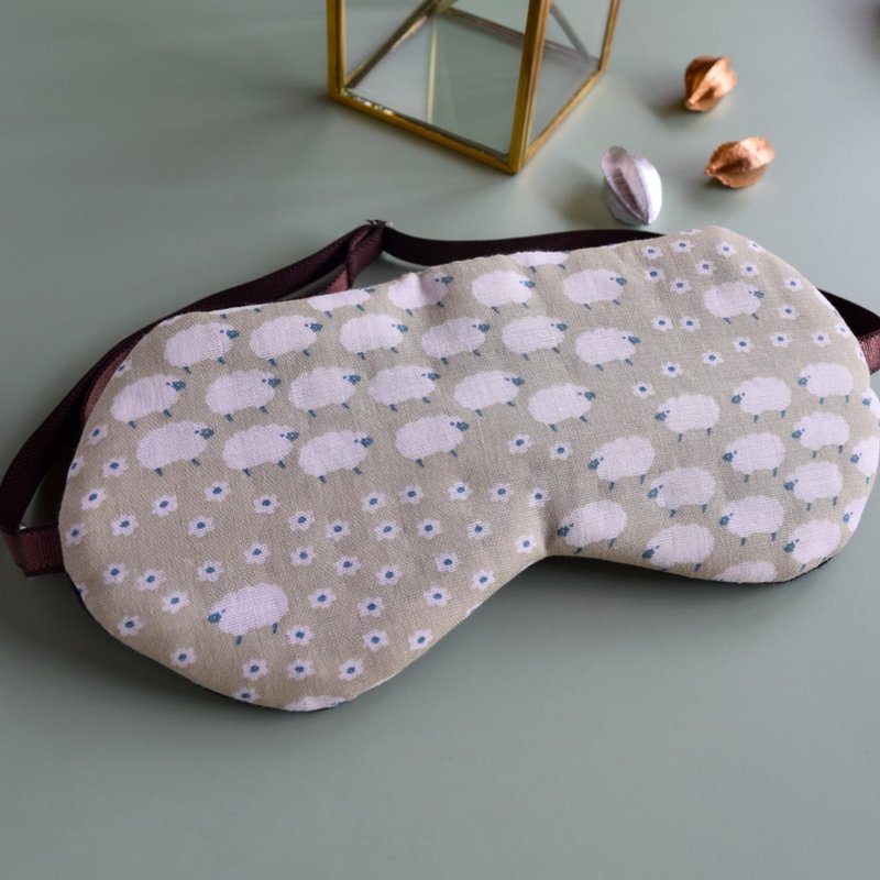 Refurbished | ONLY Sheep | Eye mask | Comes with storage pouch - ผ้าปิดตา - ผ้าฝ้าย/ผ้าลินิน สีเขียว