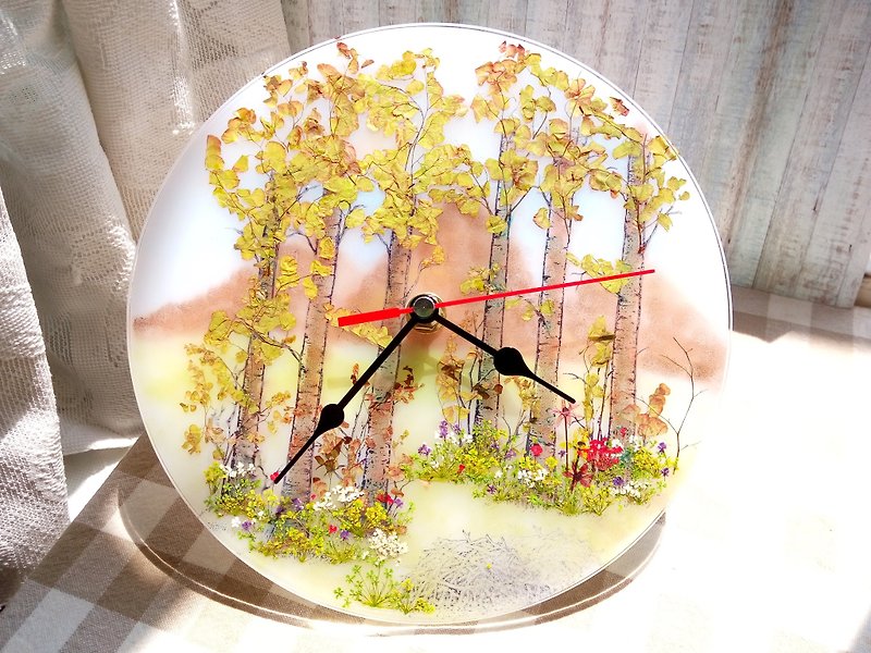 カスタマーエクスクルーシブオーダーChing-Yung Yangエレガントな花時計（アクリル版） - 時計 - アクリル 多色