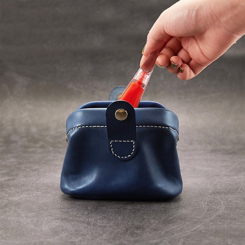 Mini Doctor Bag。Leather Stitching Pack。BSP109 - Leather Goods - Genuine Leather Blue