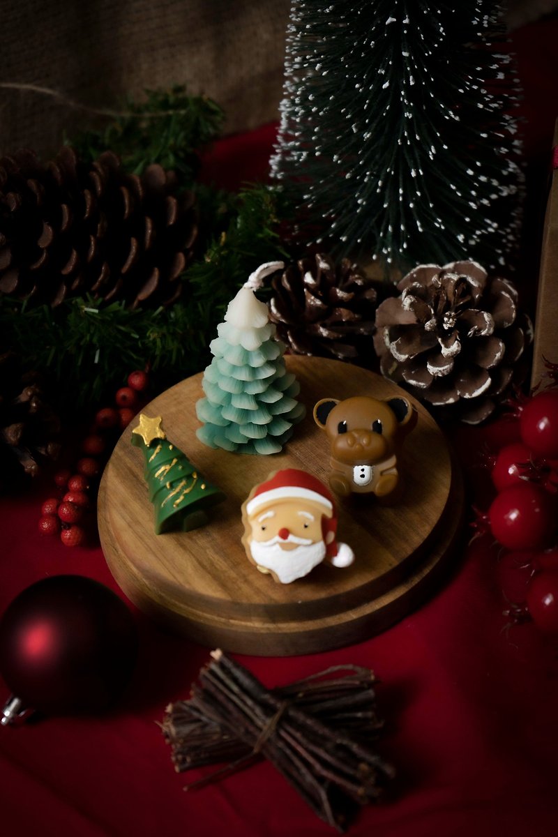 小さなクリスマスツリーキャンドル＆クリスマスフレグランスブリックエクスペリエンス・JUNOキャンドル - キャンドル/アロマ - 蝋 