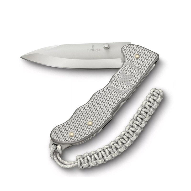 VICTORINOX 瑞士維氏 Evoke Alox 折疊式獵刀 銀 0.9415.D26 - 露營用品 - 其他金屬 銀色