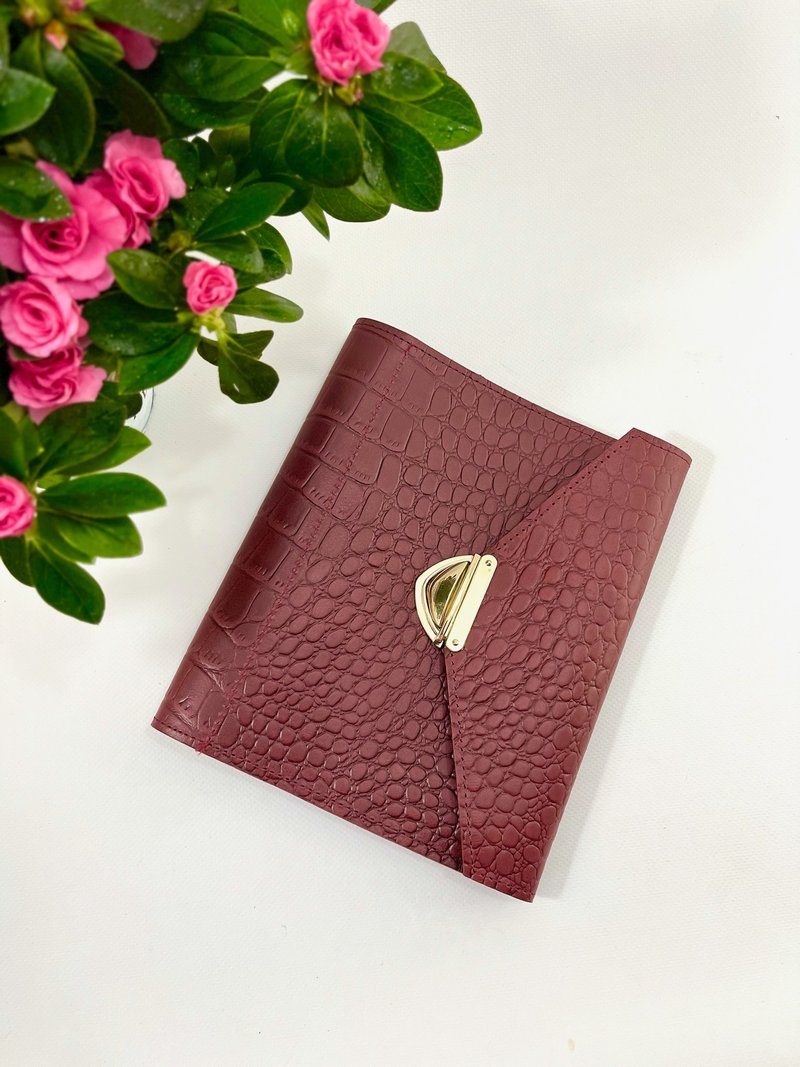 Natural Italian Leather Planner - สมุดบันทึก/สมุดปฏิทิน - หนังแท้ สีนำ้ตาล