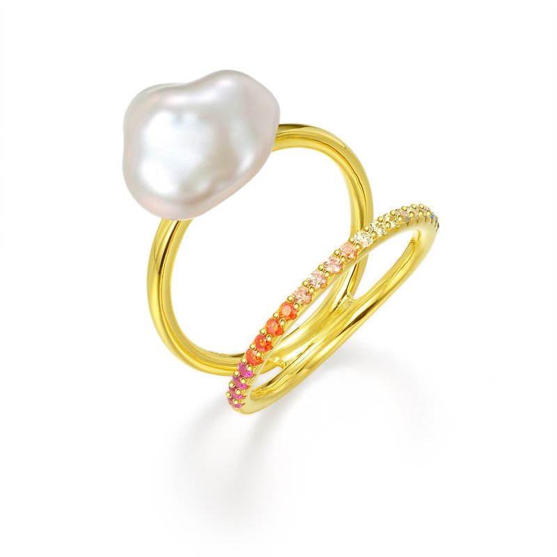 Wulala Collection - Relax Ring - General Rings - Sterling Silver Gold
