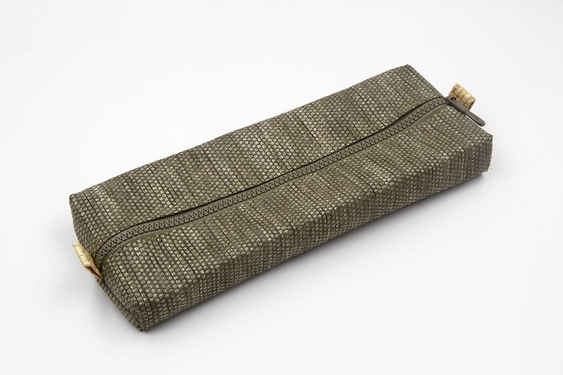 【Paper Cloth】Pen and stationery bags (dark green) - Pencil Cases - Paper Green