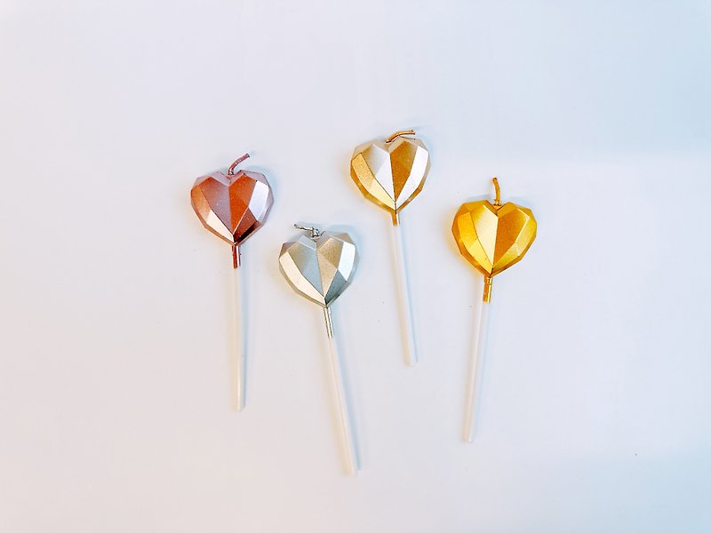 Bonbons birthday candles in heart shape/1 pack - Candles & Candle Holders - Wax 
