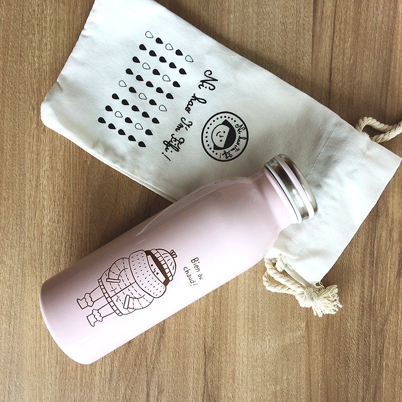 FiFi牛奶保溫瓶450ml-粉紅色 - 水壺/水瓶 - 其他金屬 多色