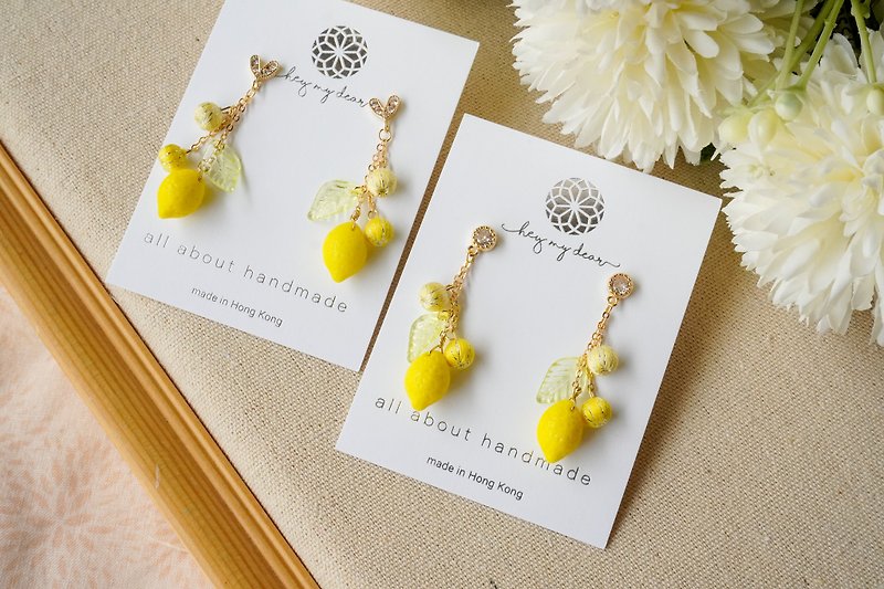 Lemonade-Jade earrings - Earrings & Clip-ons - Thread Yellow