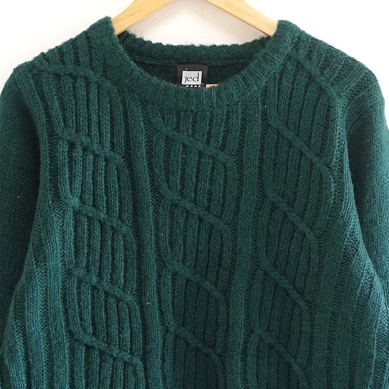 │Slowly│ leafy - vintage sweater │vintage. Vintage. Art - Men's Sweaters - Polyester Green