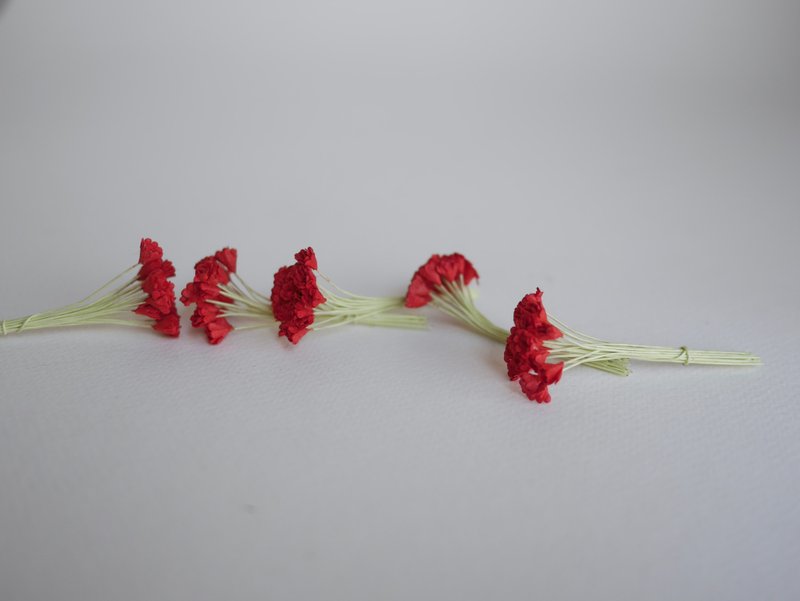 Paper Flower, DIY 100 pieces small gypsophila,100 pieces, size 0.5 cm. red color - 其他 - 紙 紅色