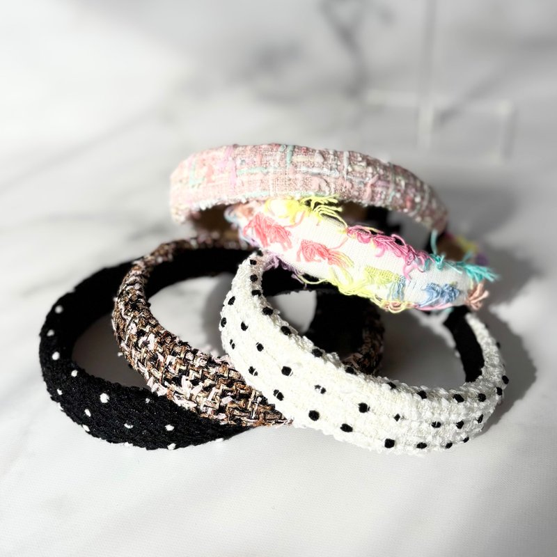 【Miros tweed】 25mm tweed headband - Headbands - Other Materials 