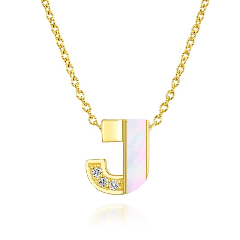 ABC Song Collection - J Necklace - Necklaces - Sterling Silver Gold
