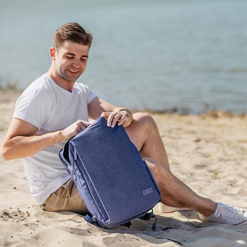 Siena Pro 15 Smart Backpack-Purple Ocean Blue | USB Charging and Waterproof for Commuting and Traveling - Backpacks - Polyester Purple