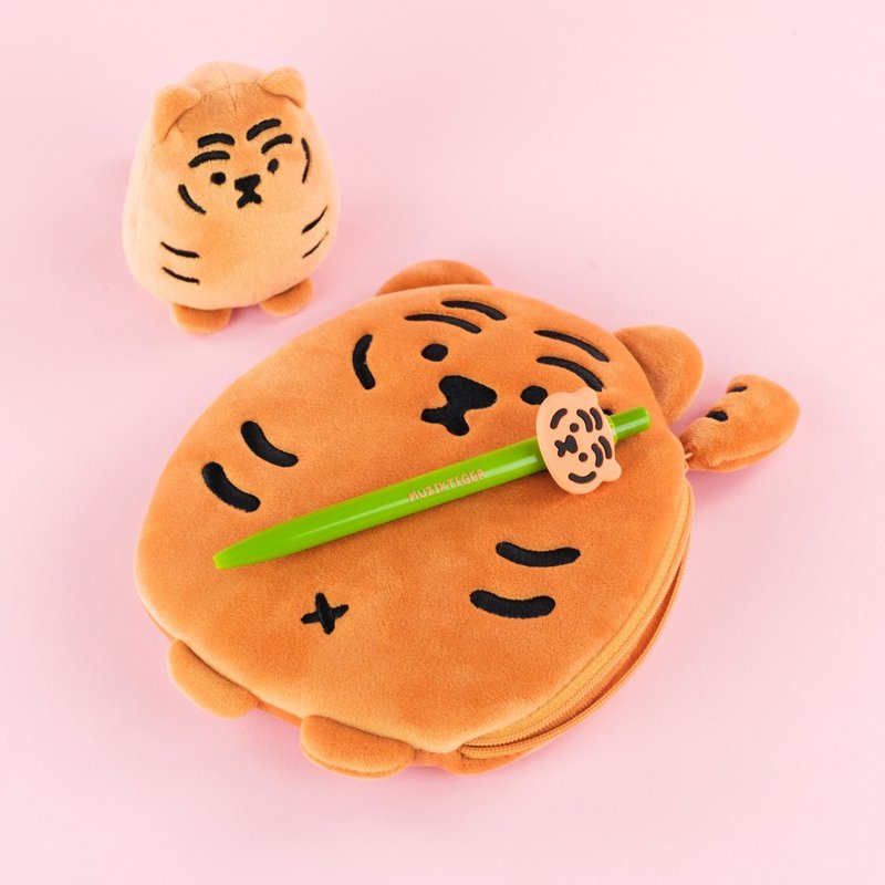 Lie fat tiger small tail pencil case / coin purse / storage bag - Coin Purses - Polyester 