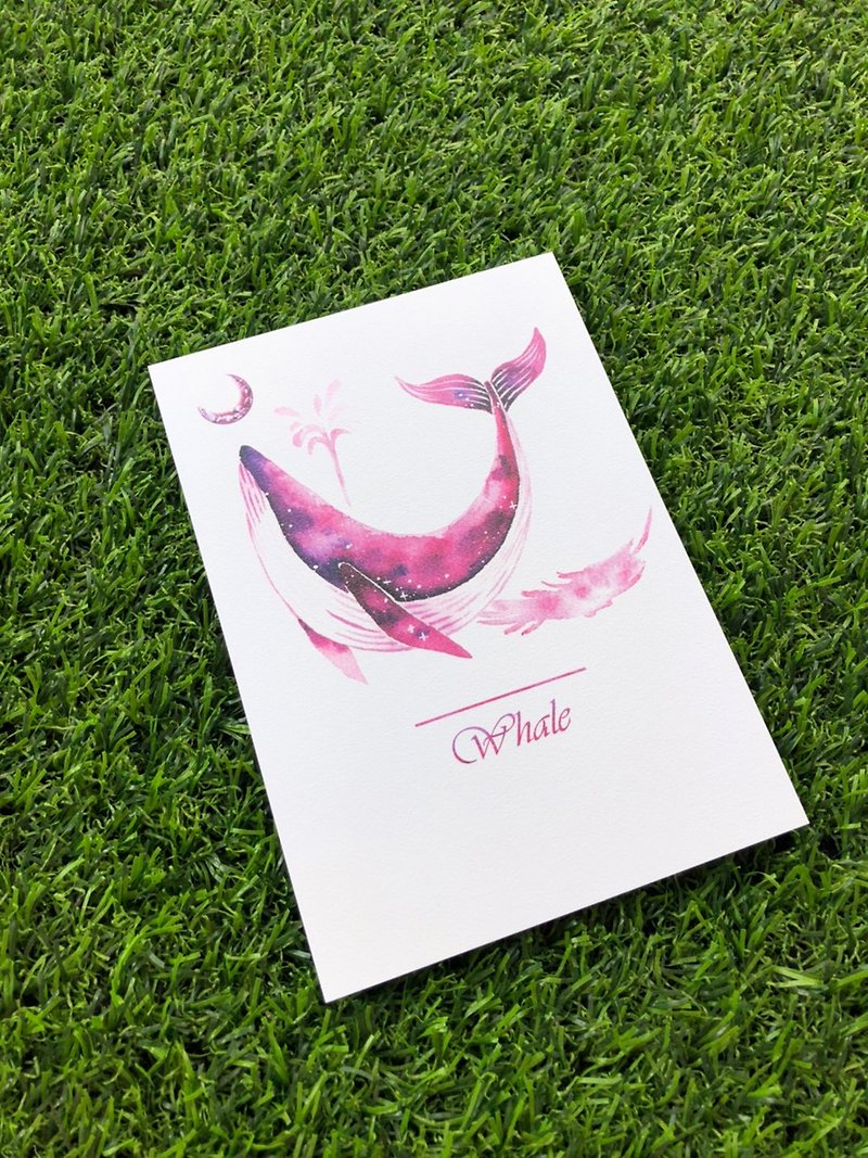watercolor postcard - การ์ด/โปสการ์ด - กระดาษ สีม่วง