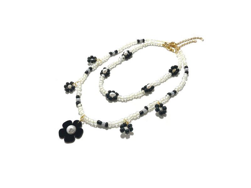 Beadi' fava necklace & choker (2pc) - Necklaces - Plastic Multicolor