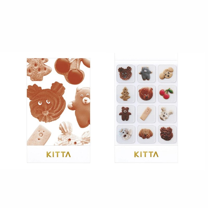 【KING JIM】KITTA隨身攜帶和紙膠帶  Clear透明 甜點 (oyaMADE設 - 貼紙 - 紙 多色