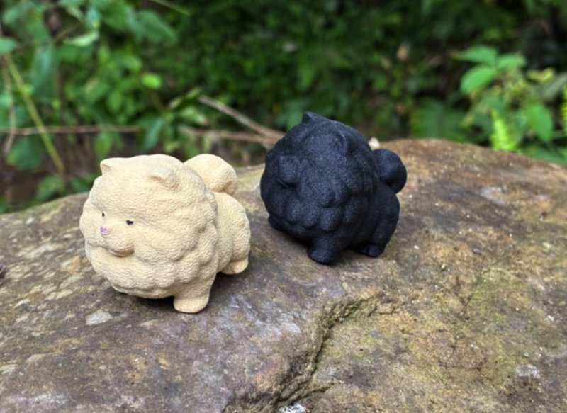 可愛動物公仔、鑰匙圈 、3D列印、禮物吊飾、桌上小物、鬆獅狗 - 吊飾/掛飾 - 塑膠 