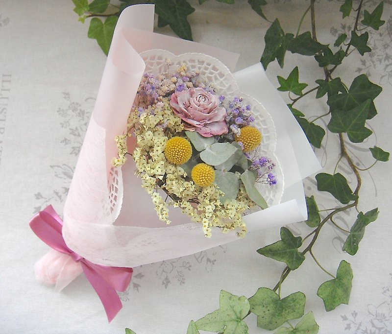 Masako Pink Wood Rose Bouquet - ตกแต่งต้นไม้ - พืช/ดอกไม้ 