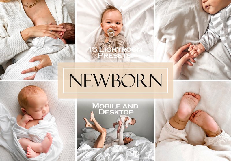 15 best NEWBORN baby lightroom white bright presets - วาดภาพ/ศิลปะการเขียน - วัสดุอื่นๆ ขาว