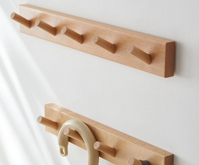 wooden clothes hanger, home storage, coat rack, wall mounted