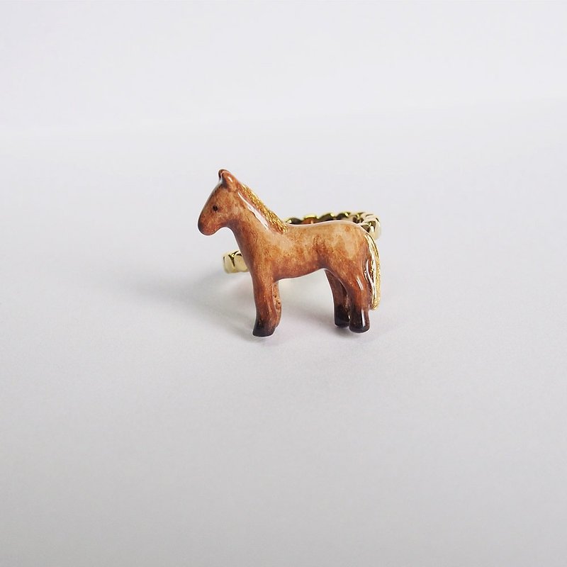 馬の指輪 - 干支の指輪 - 動物の指輪 - 干支の宝石 - その他 - 金属 ブラウン