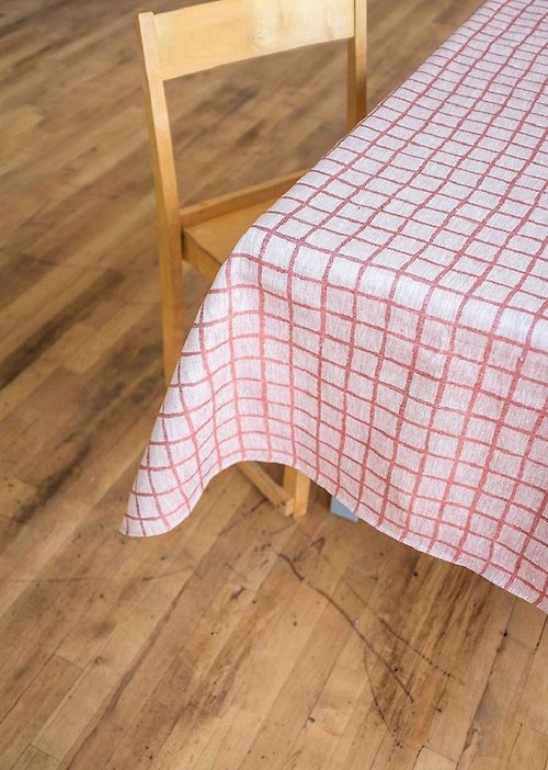 Fine Little Day 北歐設計款–格子桌巾,紅色(147X250cm) Rutig Tablecloth,Red