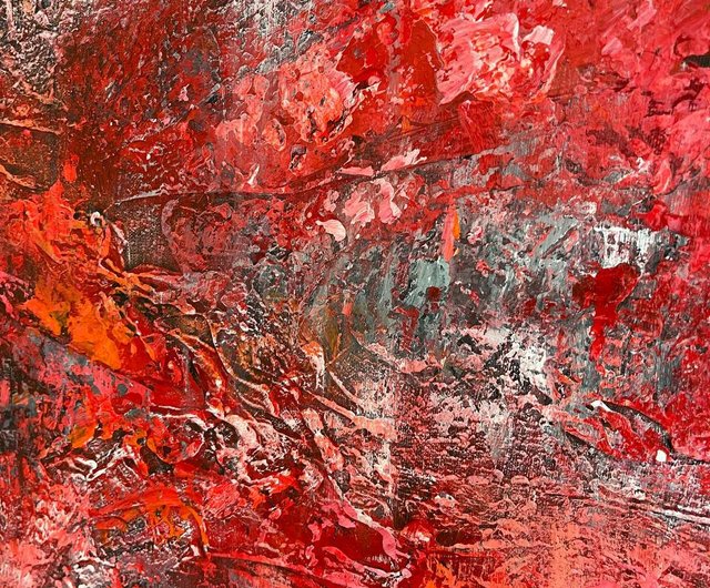 アクリル画 抽象画 色彩豊か アクリル画テクスチャーアートno.105抽象画キャンバスアート