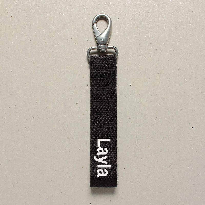 Custom key ring A total of 17 colors - Keychains - Polyester Black