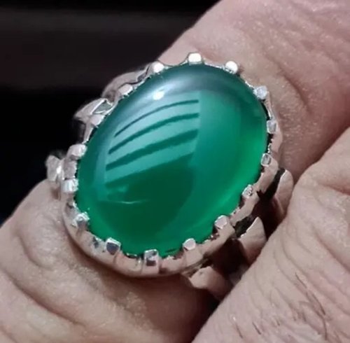 gemsjewelrings green Agate natural Green agate green agate slice aqeeq ring carnelian ring lord