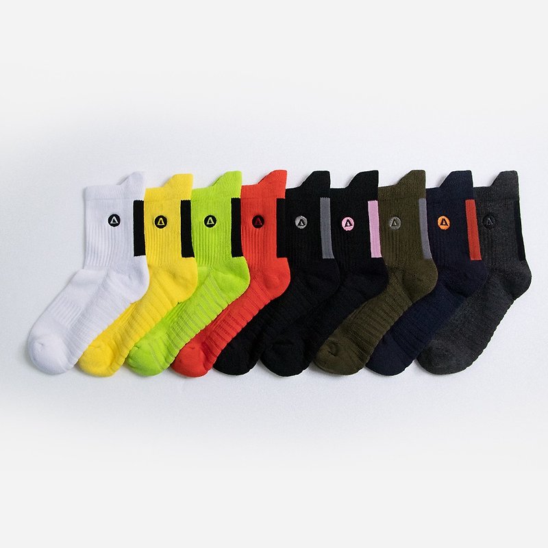 [WARX Antibacterial and Deodorant Socks] Erdao Flow Sports Socks (9 Colors in Total) - ถุงเท้า - ผ้าฝ้าย/ผ้าลินิน 
