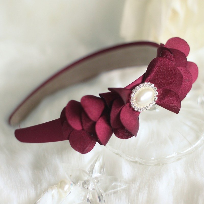 Classy Pearl Decoration Headband - Hair Accessories - Paper Red