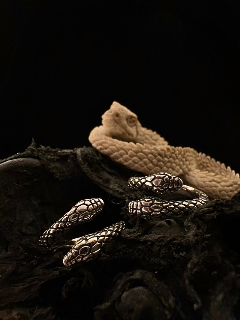 【Valentine's Day】Double-Headed Snake/Ring/925 - General Rings - Sterling Silver Silver