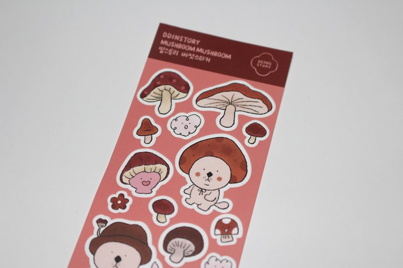 DDINGSTORY Mushroom sticker (Red) - Stickers - Other Materials Red