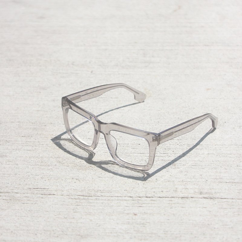 Classic thick square frame optical glasses-clear gray - Glasses & Frames - Other Materials Gray